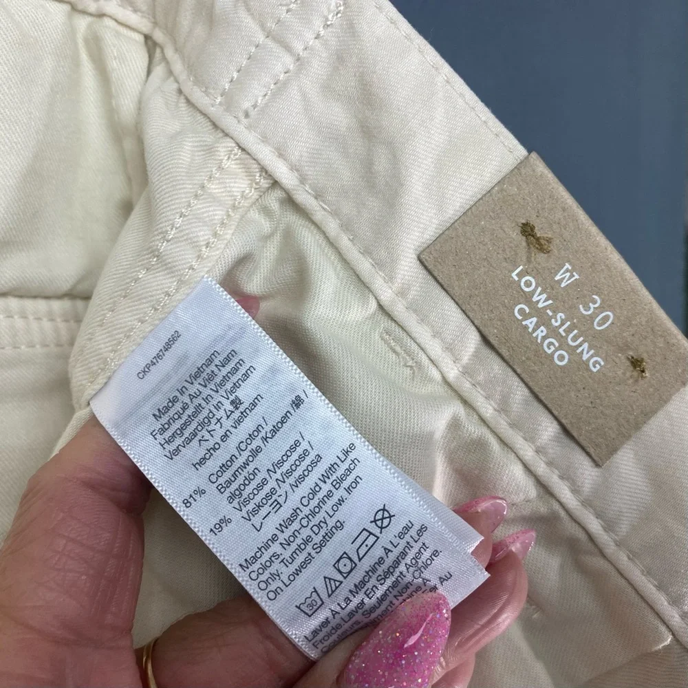 Madewell NWT Low Slung Straight Cargo Pants Size 30 - Picture 11 of 12